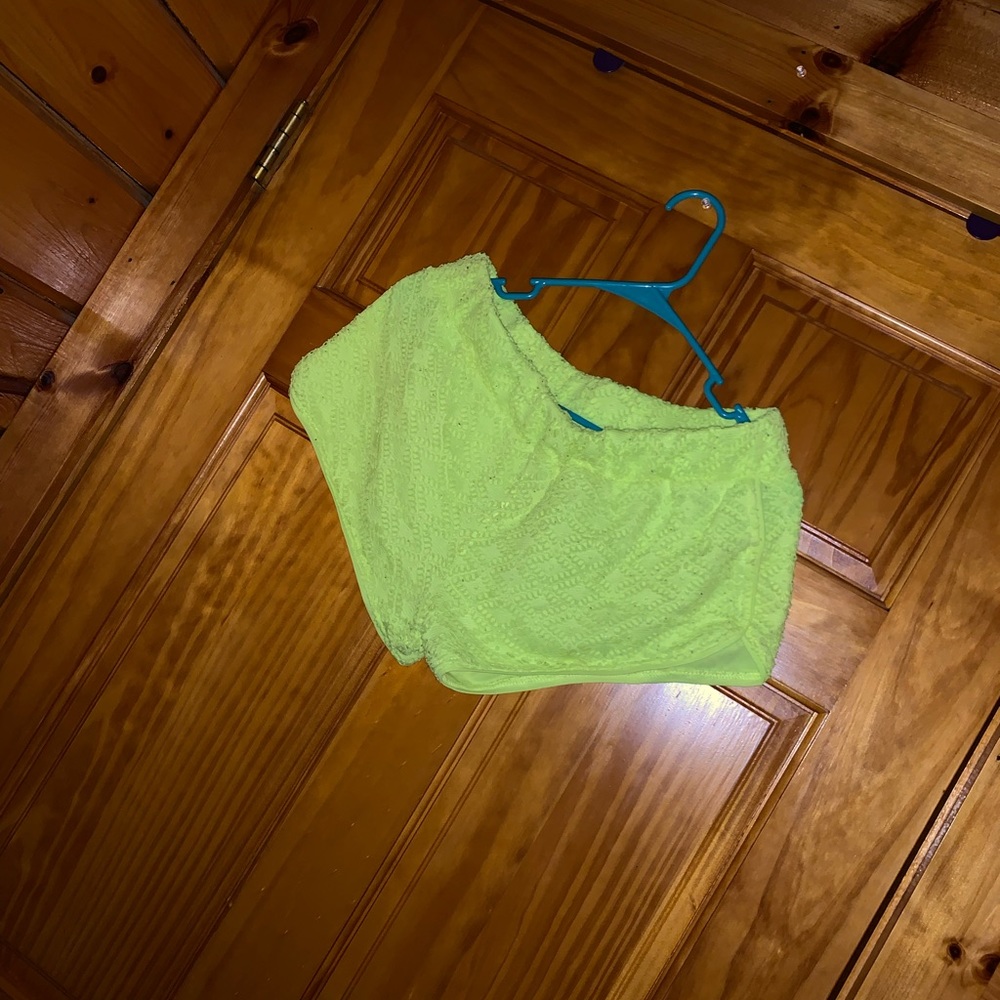 neon green/yellow no boundaries shorts